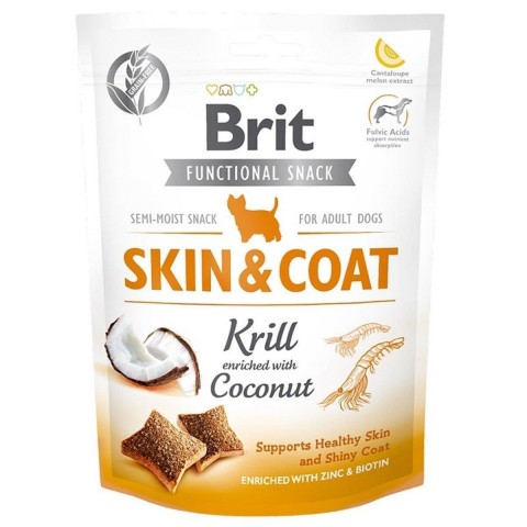 Brit Care Dog Funct. Snack Skin & Coat Krill & Coconut 150 Gr