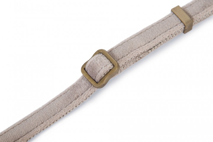 Beeztees DBL Kedi Boyun Tasması, Velur, Gri, 20-30cm