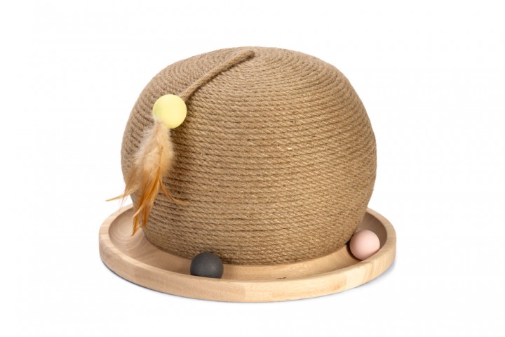 Beeztees DBL Kedi Tırmalama ve Oyuncağı, 29,5x29,5x22cm