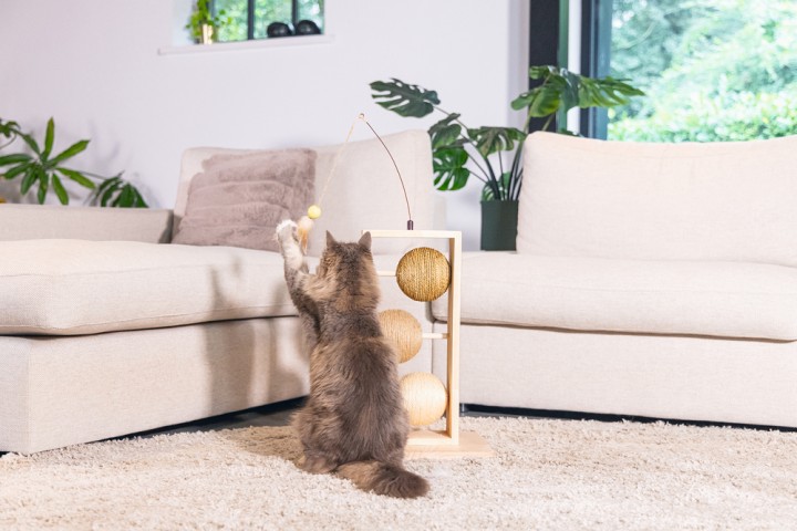Beeztees DBL Kedi Tırmalama ve Oyuncağı, 34,5x29,5x50cm