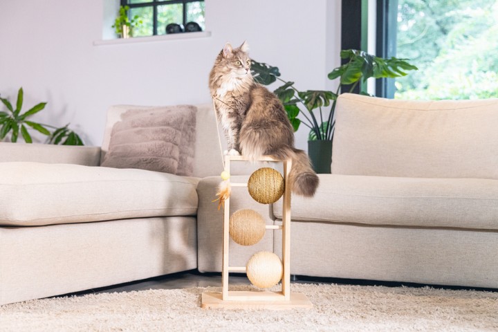 Beeztees DBL Kedi Tırmalama ve Oyuncağı, 34,5x29,5x50cm