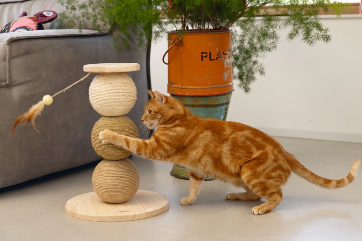 Beeztees DBL Kedi Tırmalama ve Oyuncağı, 34x34x47,5cm