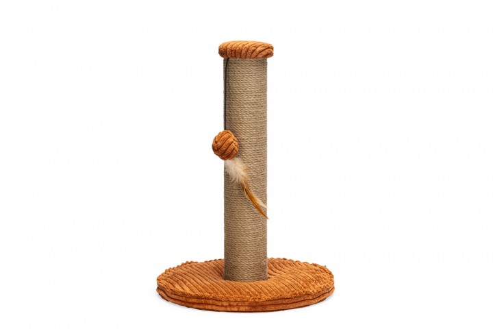 Beeztees DBL Kedi Tırmalama ve Oyuncağı, Toprak Rengi, 35x35x50cm