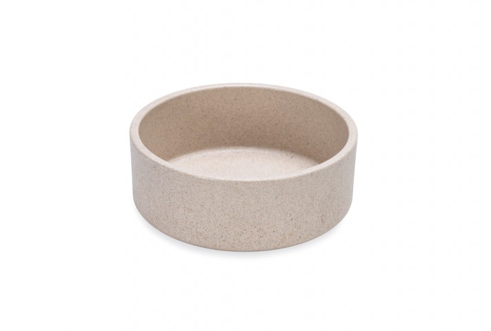 Beeztees DBL Köpek Mama Su Kabı, Bambu, Bej, 12cm, 300ml