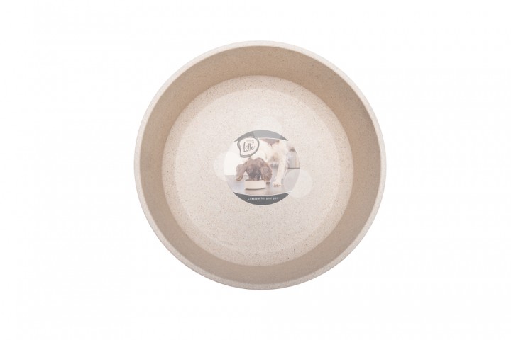 Beeztees DBL Köpek Mama Su Kabı, Bambu, Bej, 21cm, 1430ml
