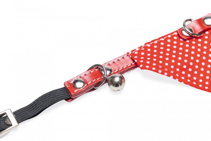 Beeztees Kedi Boyun Tasması, Bandanalı, Zilli, Kırmızı, 24-29cm