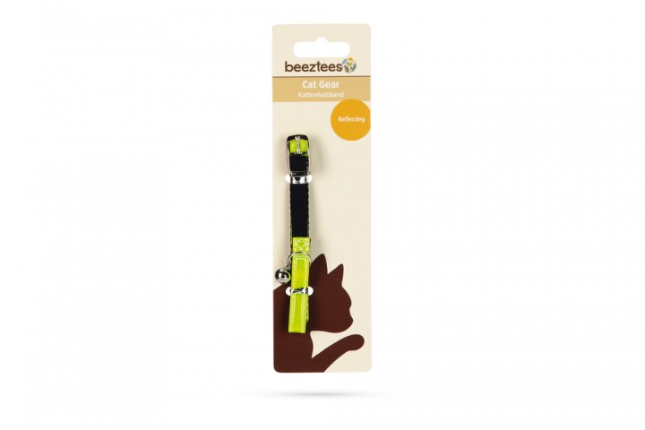 Beeztees Kedi Boyun Tasması, Fosforlu Sarı, 20-29cm