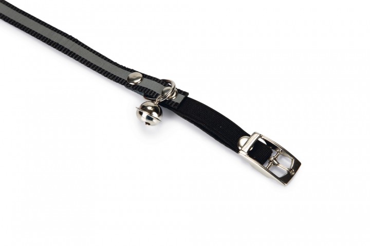 Beeztees Kedi Boyun Tasması, Fosforlu Siyah, 24,5-29,5cm