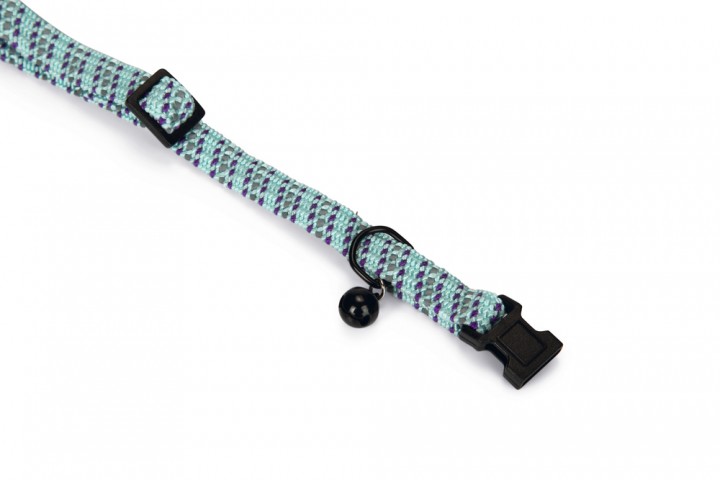 Beeztees Kedi Boyun Tasması, Zilli, Mavi, 24,5-33cm