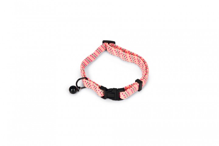 Beeztees Kedi Boyun Tasması, Zilli, Pembe, 24,5-33cm
