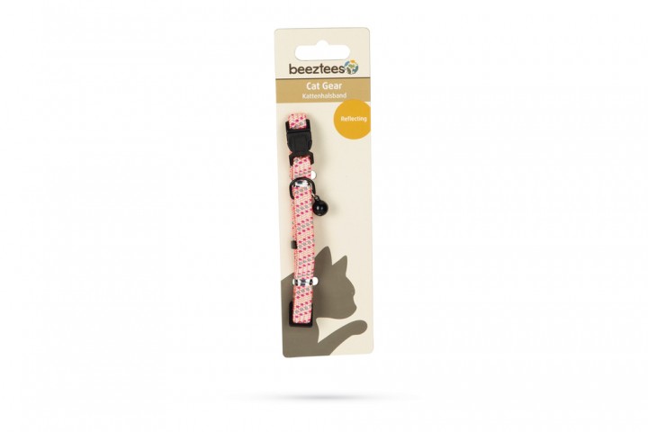 Beeztees Kedi Boyun Tasması, Zilli, Pembe, 24,5-33cm