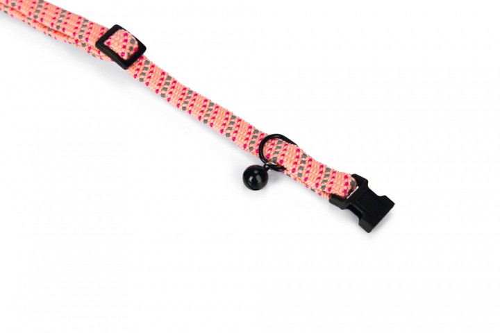 Beeztees Kedi Boyun Tasması, Zilli, Pembe, 24,5-33cm