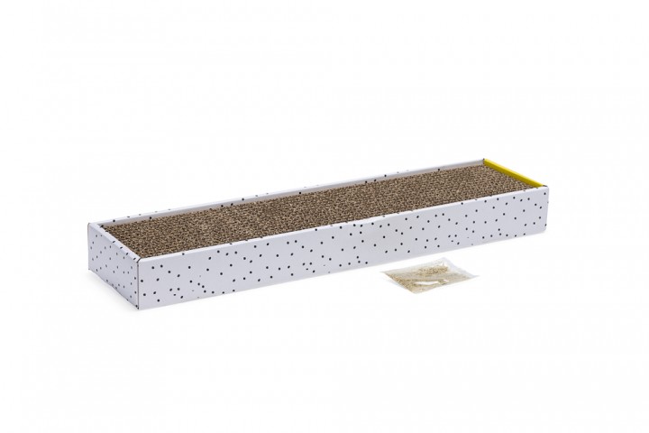 Beeztees Kedi Karton Tırmalama Kutusu ve Kediotu, 47x12,5x4,5cm