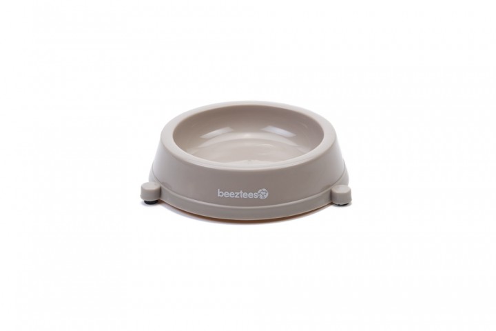 Beeztees Kedi Mama Su Kabı, Kaymaz, Plastik, Bej 17cm