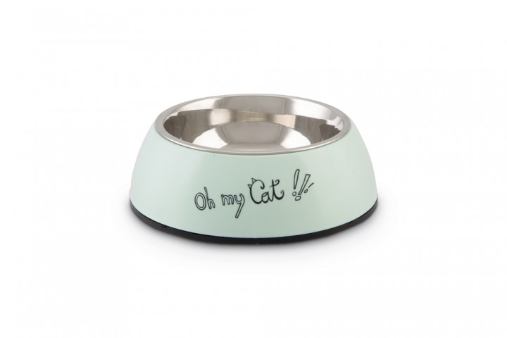 Beeztees Kedi Mama Su Kabı, Paslanmaz Çelik, Mint, 14x4,5cm, 160ml