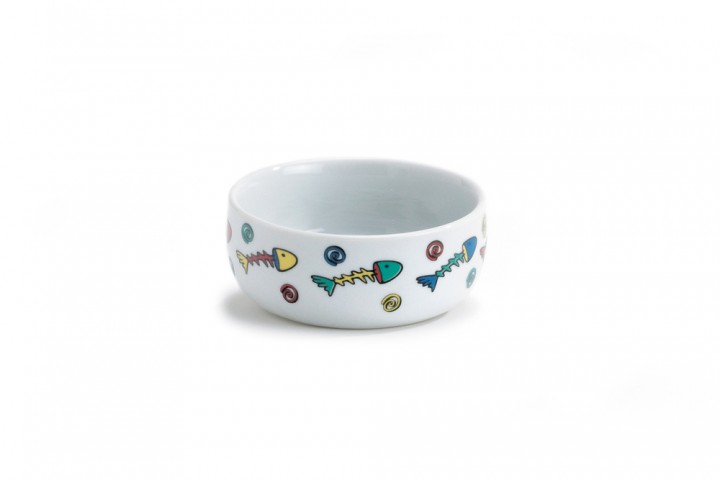 Beeztees Kedi Mama Su Kabı, Porselen, Beyaz, 11cm, 325ml