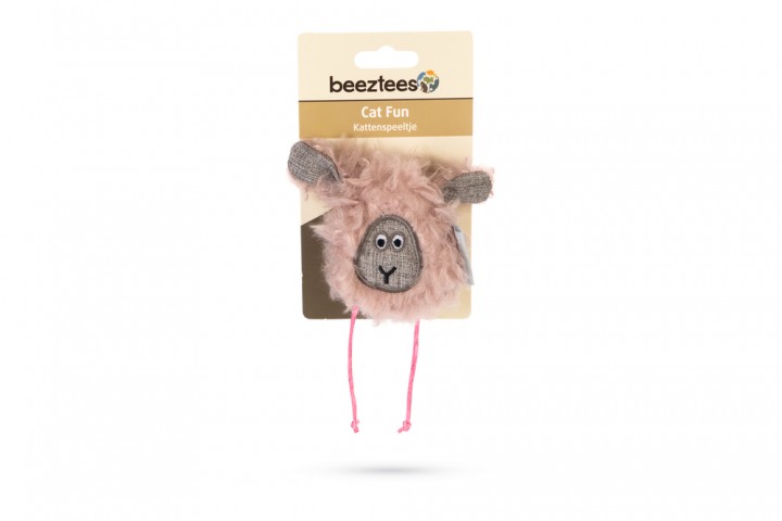 Beeztees Kedi Oyuncağı, Koyun, Peluş, Pembe, 12x12x3cm