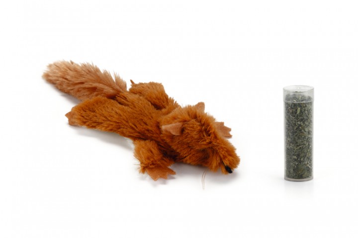 Beeztees Kedi Oyuncağı, Sincap, Kediotlu, Peluş, 14cm