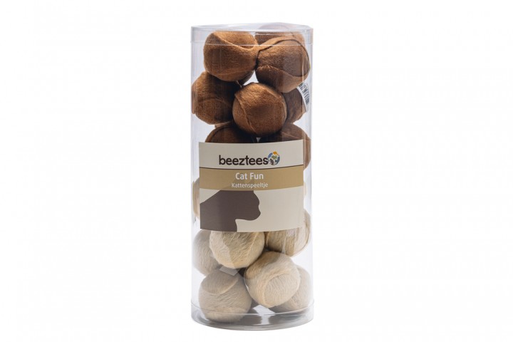 Beeztees Kedi Oyuncağı, Top, Peluş, Çeşitli Renklerde, 4cm