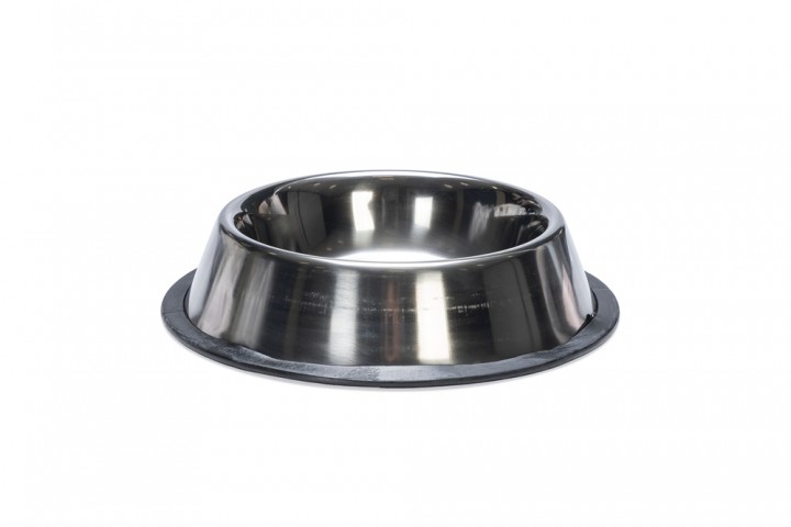 Beeztees Köpek Mama Su Kabı, Paslanmaz Çelik, Kaymaz, 16,5cm, 450ml