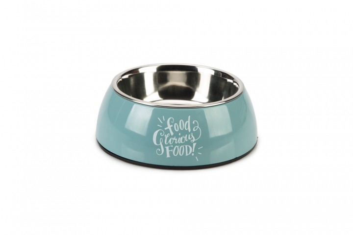 Beeztees Köpek Mama Su Kabı, Paslanmaz Çelik, Turkuaz, 14cm, 160ml