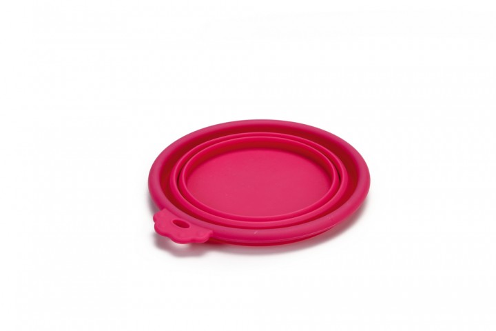 Beeztees Köpek Mama ve Su Kabı, Teleskopik, Pembe, Silikon, 15,5cm, 250ml