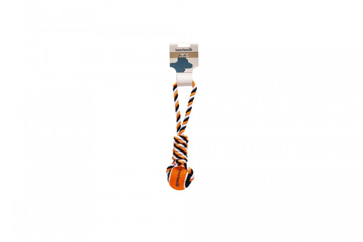 Beeztees Köpek Oyuncağı, Diş İpi Tutamaçlı Tenis Topu, 30x7x6,3cm, 135gr