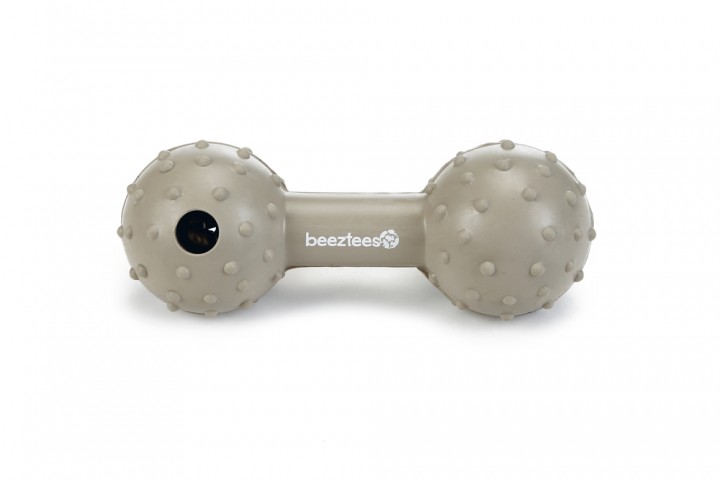 Beeztees Köpek Oyuncağı, Ödül ve Oyun, Dambıl, Kauçuk, Bej, 11,5cm
