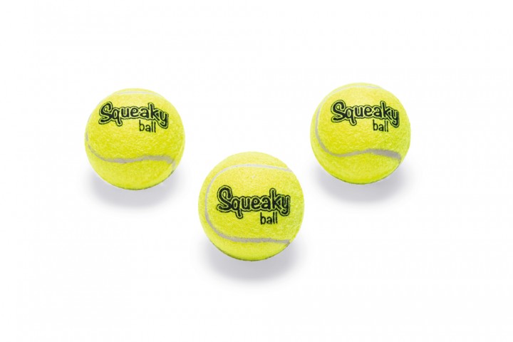 Beeztees Köpek Oyuncağı, Sesli, Tenis Topu, Sarı, 3 Adet, 5cm