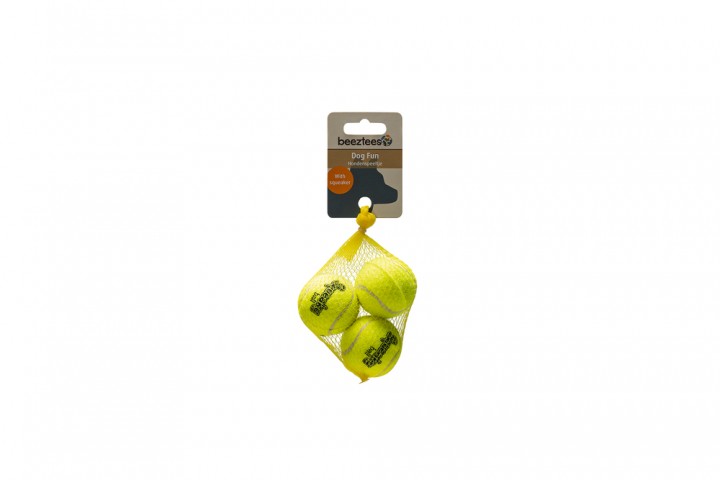 Beeztees Köpek Oyuncağı, Sesli, Tenis Topu, Sarı, 3 Adet, 5cm