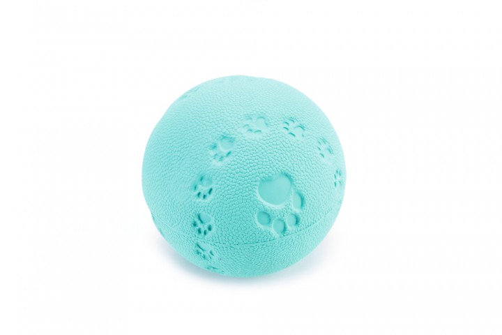 Beeztees Köpek Oyuncağı, Sesli, Top, Kauçuk, Turkuaz, 7,5cm