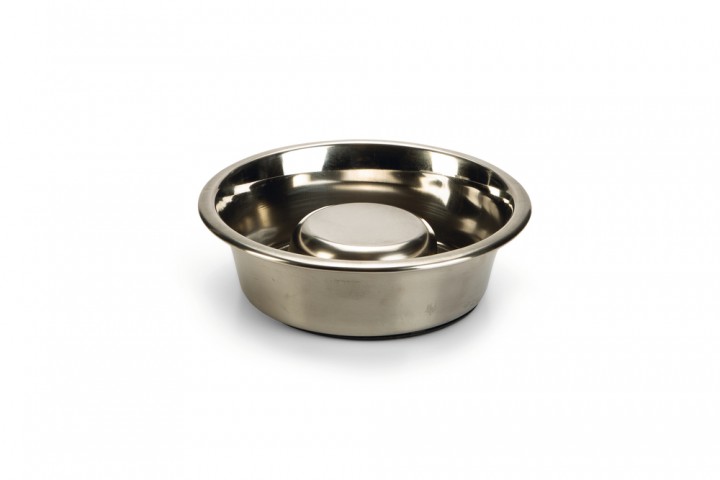 Beeztees Köpek Yavaş Besleme Mama Kabı, Paslanmaz Çelik, 16cm