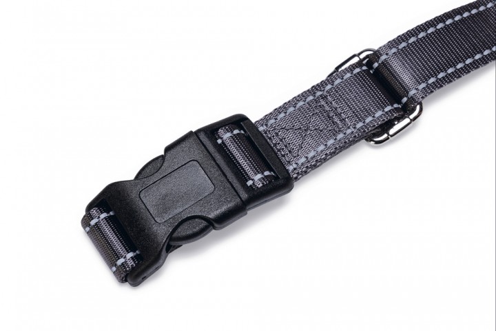 Beeztees Köpek Yürüyüş ve Koşu Şok Emicili Gezdirme Kayışı ve Bel Kemeri, Gri, 180-200cm, 25mm