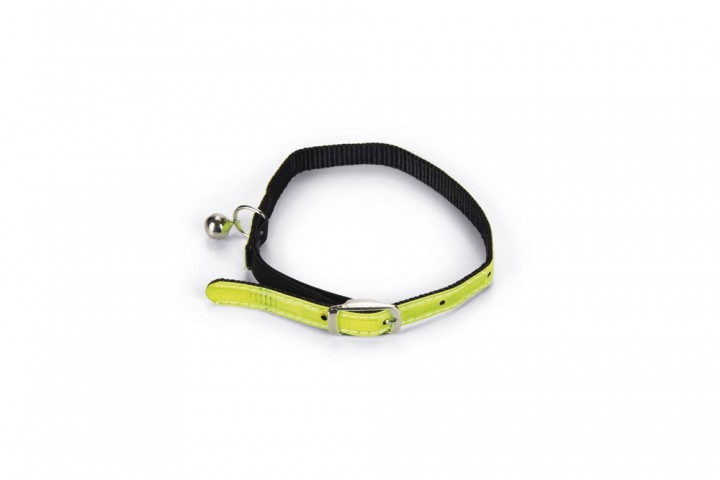 Beeztees Kedi Boyun Tasması, Fosforlu Sarı, 20-29cm