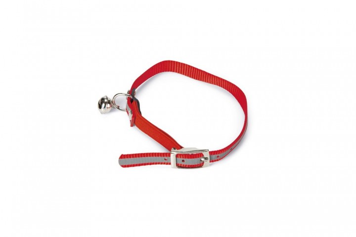 Beeztees Kedi Boyun Tasması, Fosforlu Kırmızı, 24,5-29,5cm