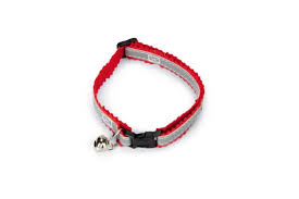 Beeztees Kedi Boyun Tasması, Fosforlu Gri Kırmızı, 24,5-29,5cm