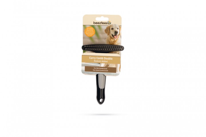Beeztees Sık Alt Kürklü Köpek Tarağı, Çift Sıralı, 16,5cm , 16,5x10,5x3cm