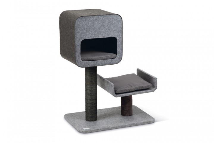 Karlıe Kedi Tırmalama+ev Tınka Gri 60x40x82cm