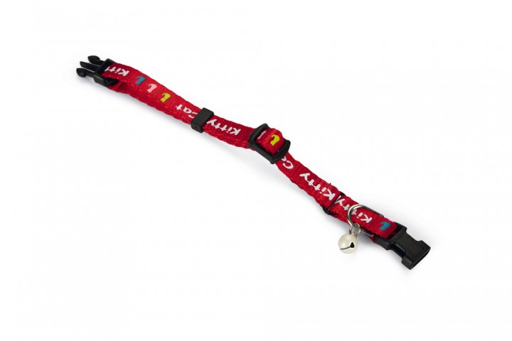 Beeztees Yavru Kedi Boyun Tasması, Zilli, Kırmızı, 17,5-23cm