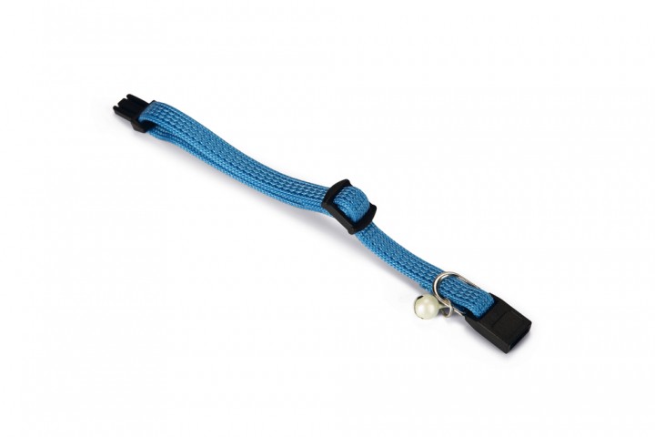 Beeztees Yavru Kedi Boyun Tasması, Zilli, Mavi, 15-22cm
