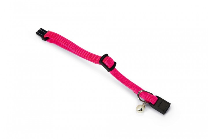 Beeztees Yavru Kedi Boyun Tasması, Zilli, Pembe, 15-22cm