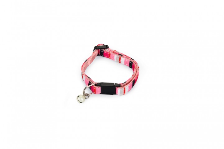 Beeztees Yavru Kedi Boyun Tasması, Zilli, Pembe, 16-32cm