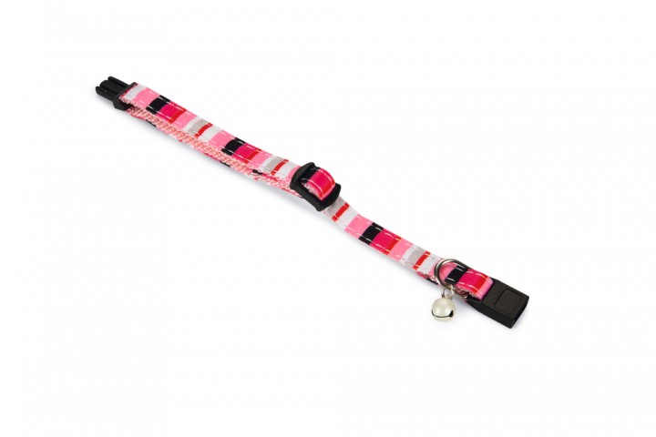 Beeztees Yavru Kedi Boyun Tasması, Zilli, Pembe, 16-32cm