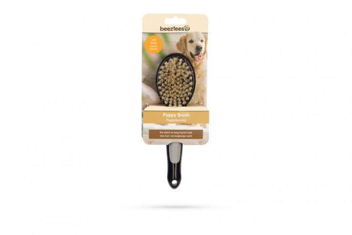 Beeztees Yavru Köpek Fırçası, Siyah Gri, 23cm