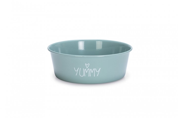 Beeztees Yavru Köpek Mama Su Kabı, Paslanmaz Çelik, Kaymaz Taban, Turkuaz, 16cm, 940ml
