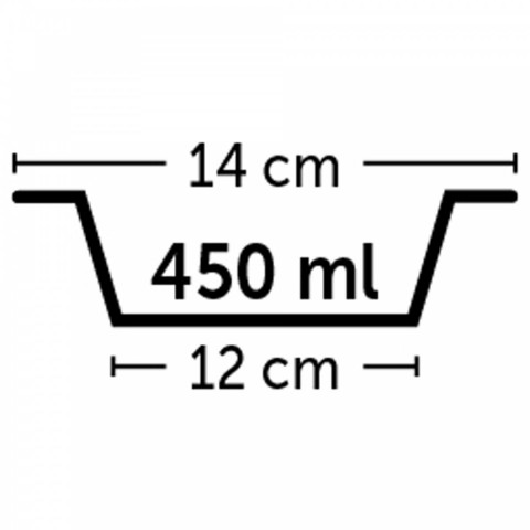 Bella Mama Kabı Sıyah 14Cm 450Ml