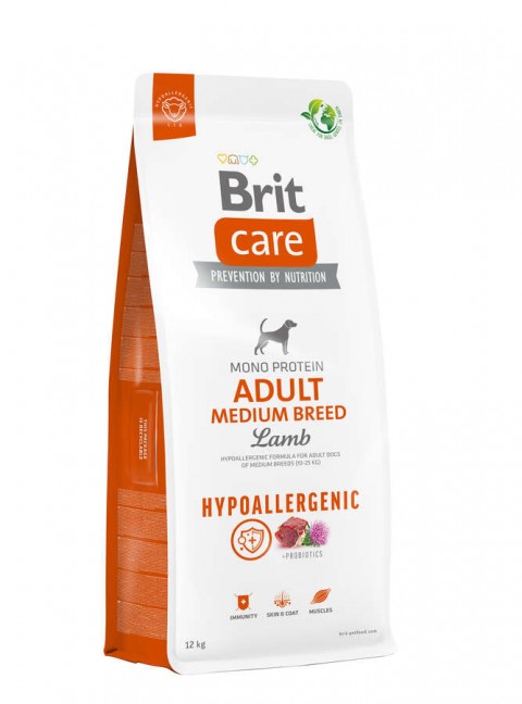 Brit Care Dog Hypo Adult Medium Breed Lamb 12 Kg