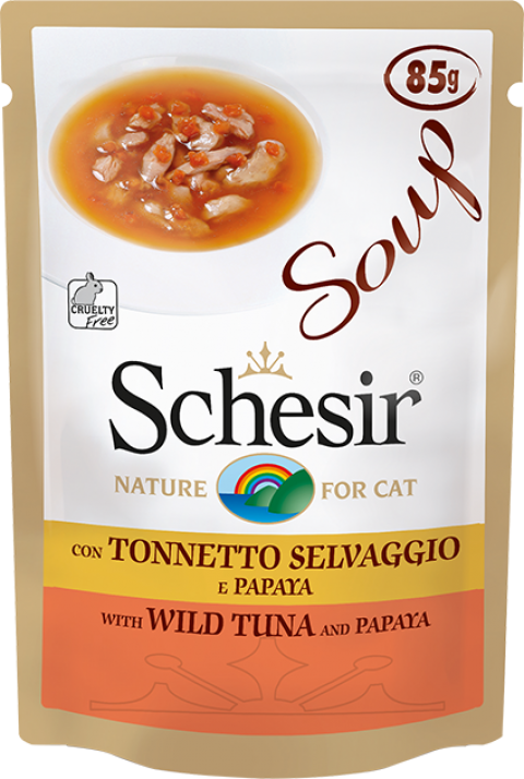 Schesir Ton Balıklı Papayalı Kedi Çorbası 85 gr