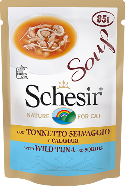 Schesir Ton Balıklı Kalamarlı Kedi Çorbası 85 gr
