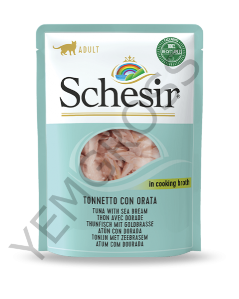 Schesir Soslu Ton Balıklı Çipuralı Kedi Konservesi 70 Gr